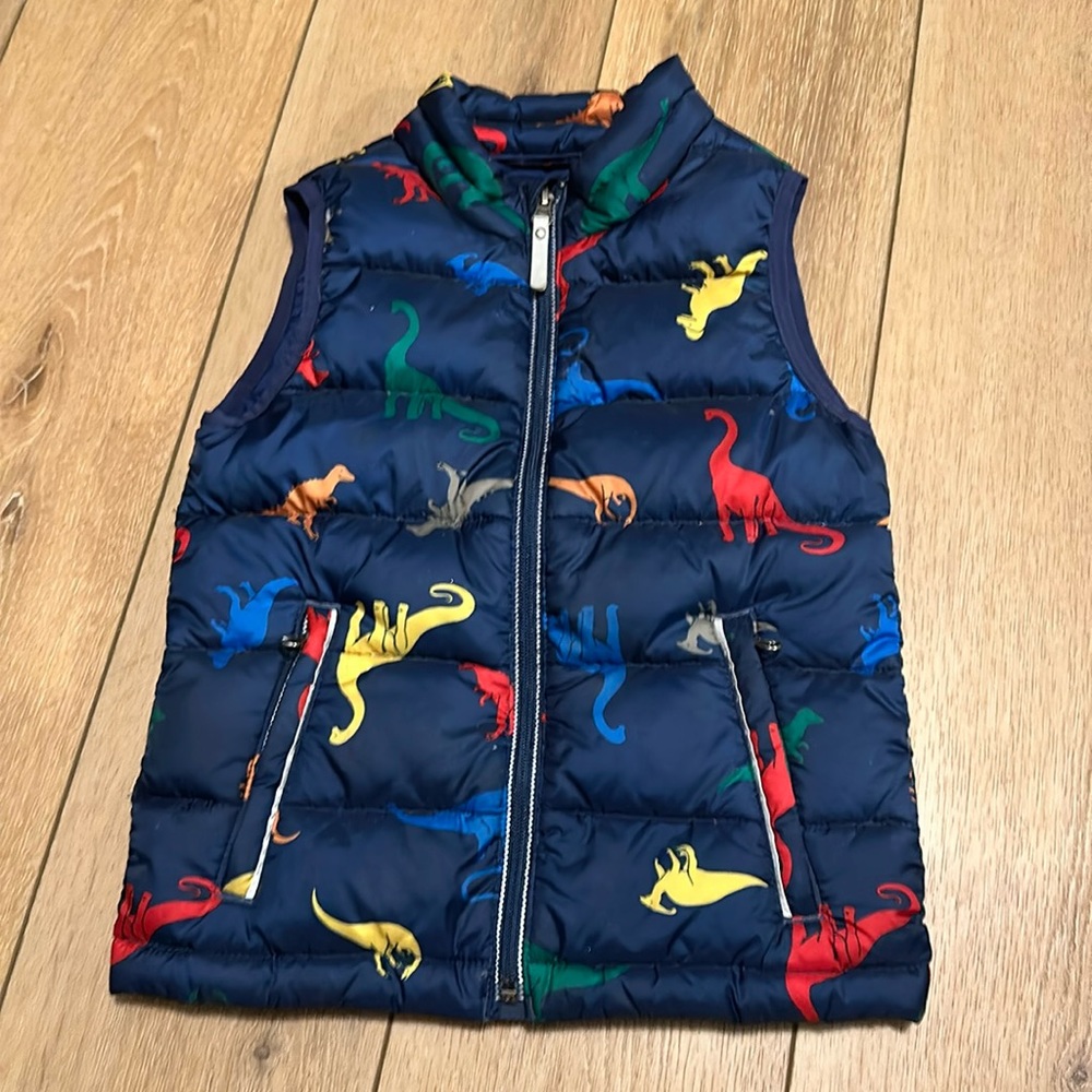 Hanna Andersson Boys Dinosaur Puffer Vest